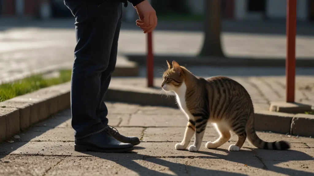 How to calm down a stray cat